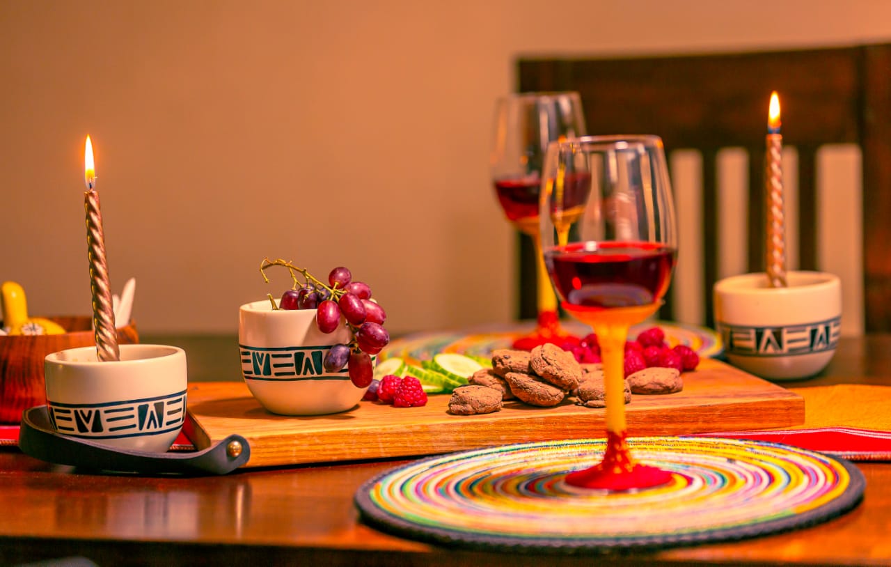 Maasai colored Beaded mats