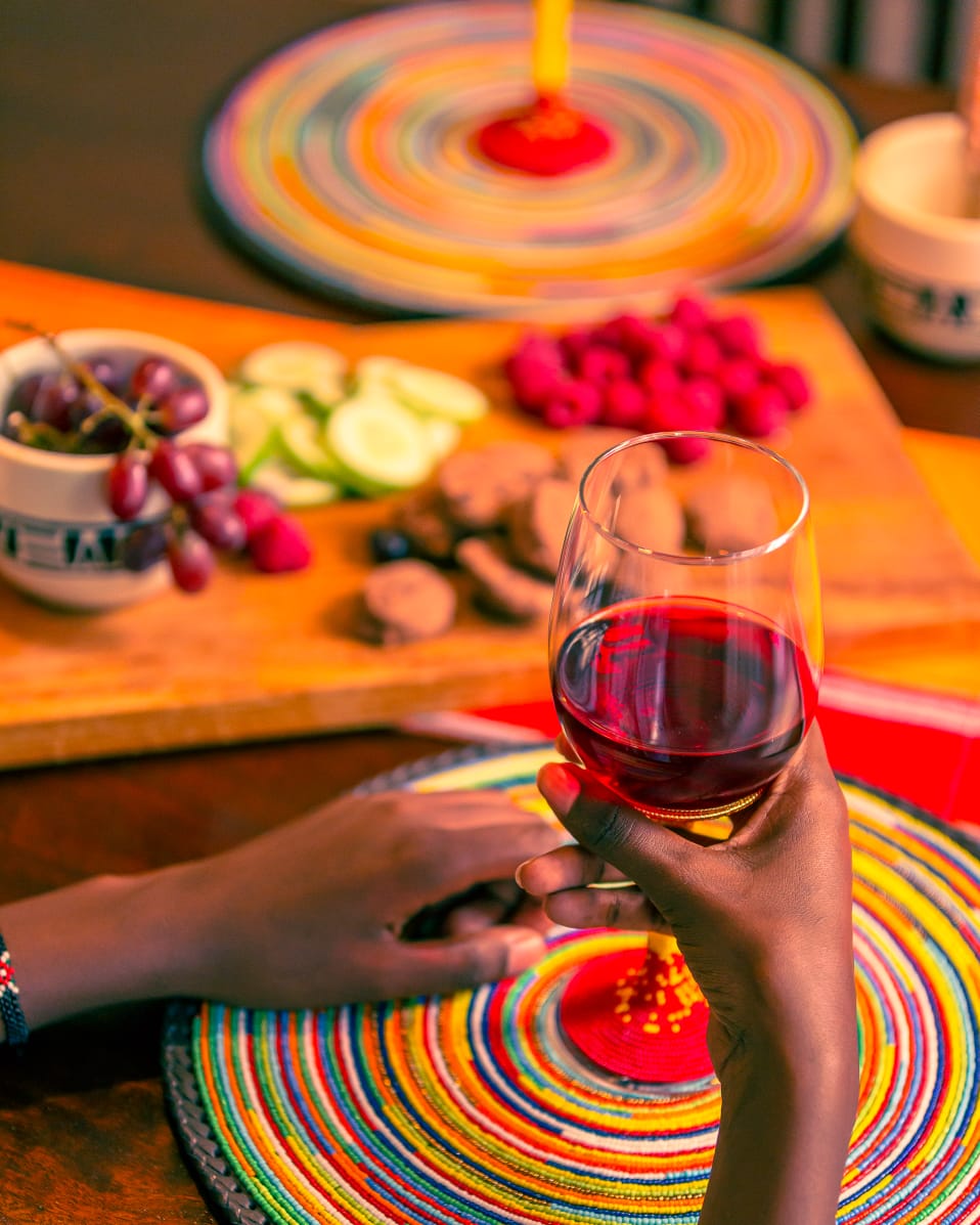 Maasai colored Beaded mats