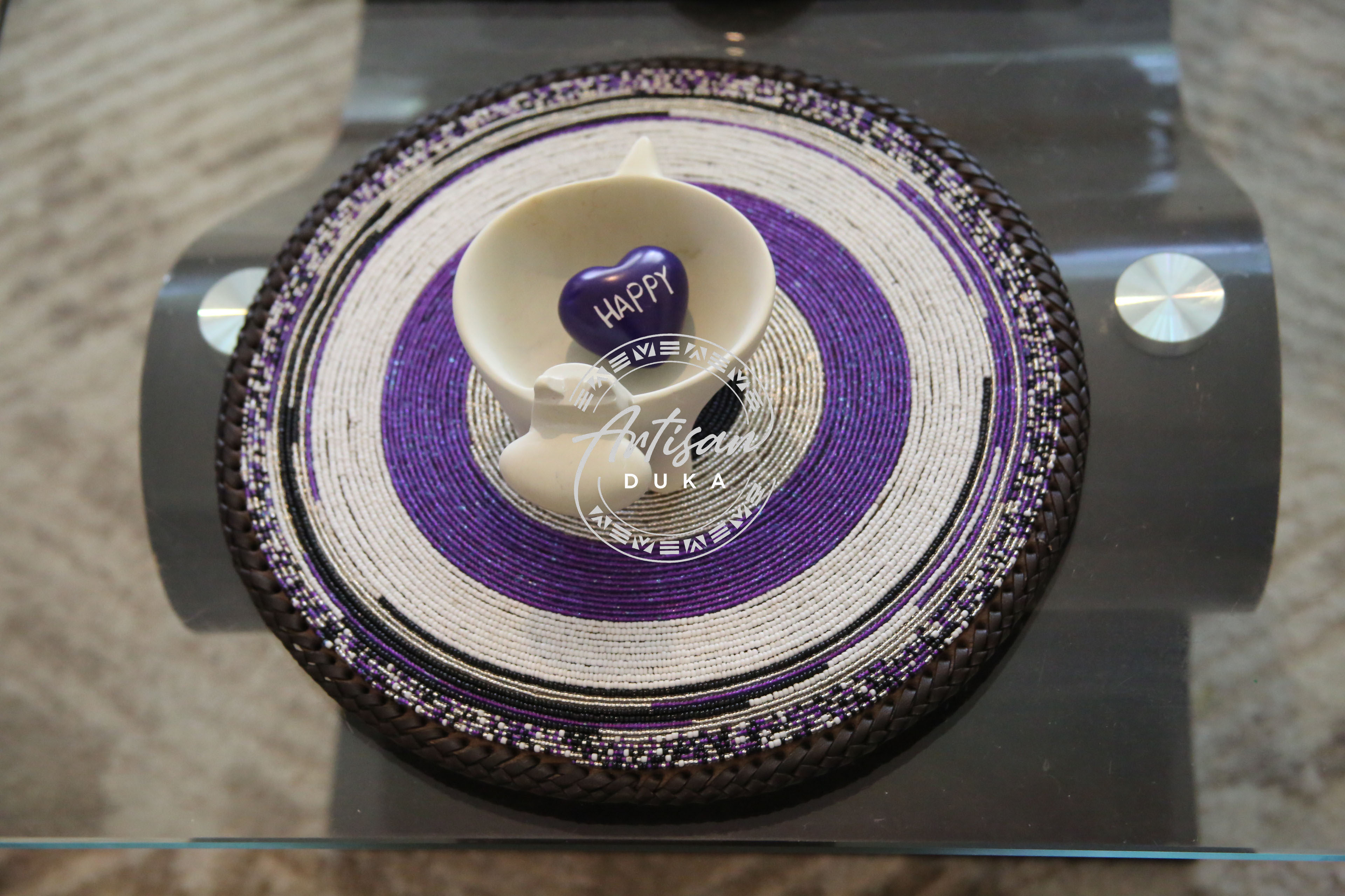 Violet Beaded mat