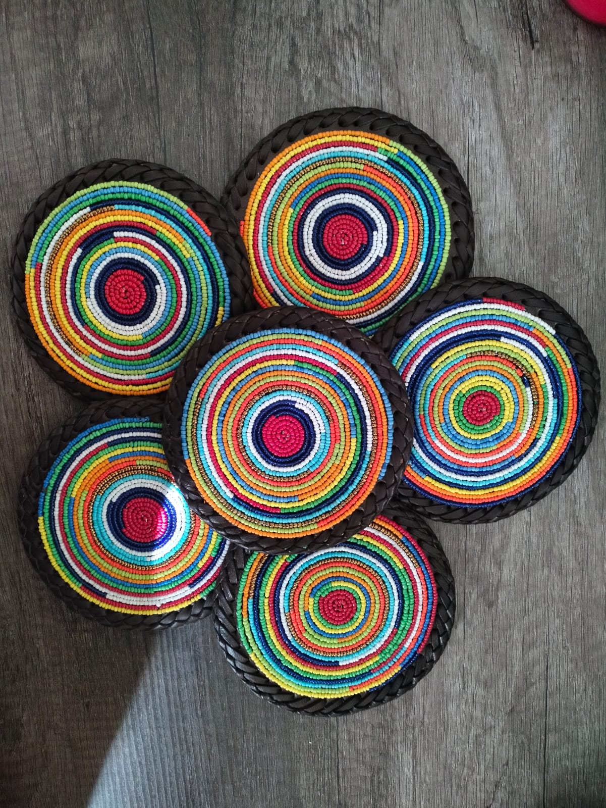 Mixed Bead coasters