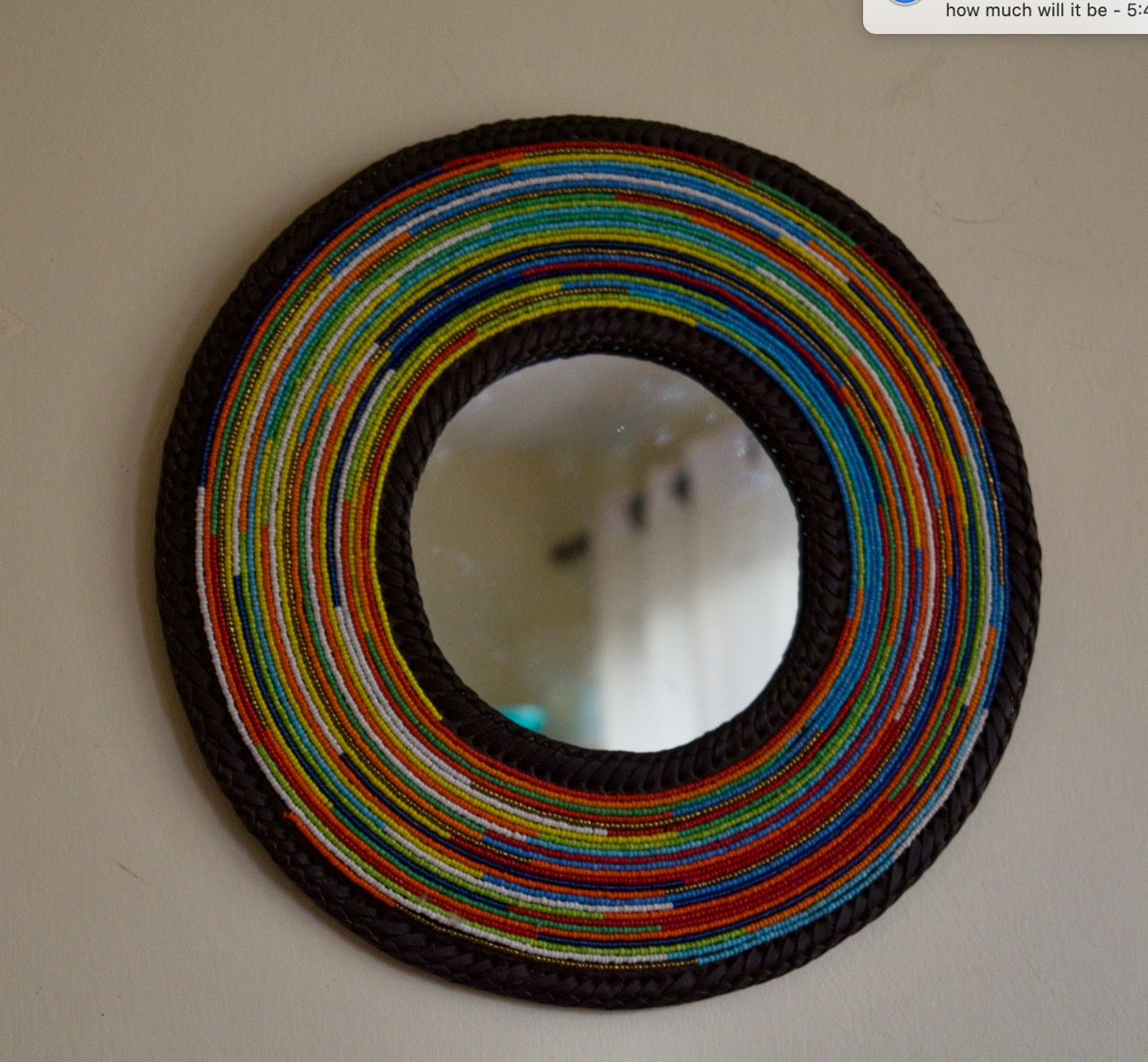 Maasai Colors Classic Beaded Mirror