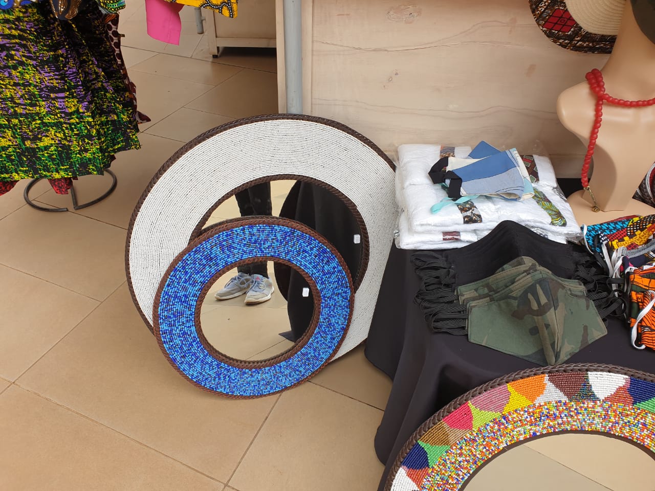 Snow White Hand-beaded Mirror