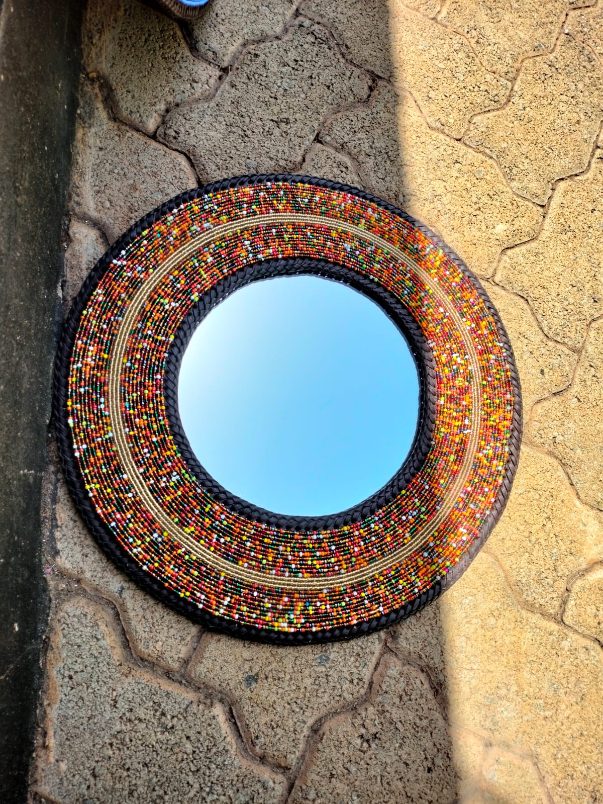 Mixed Beaded Mirror