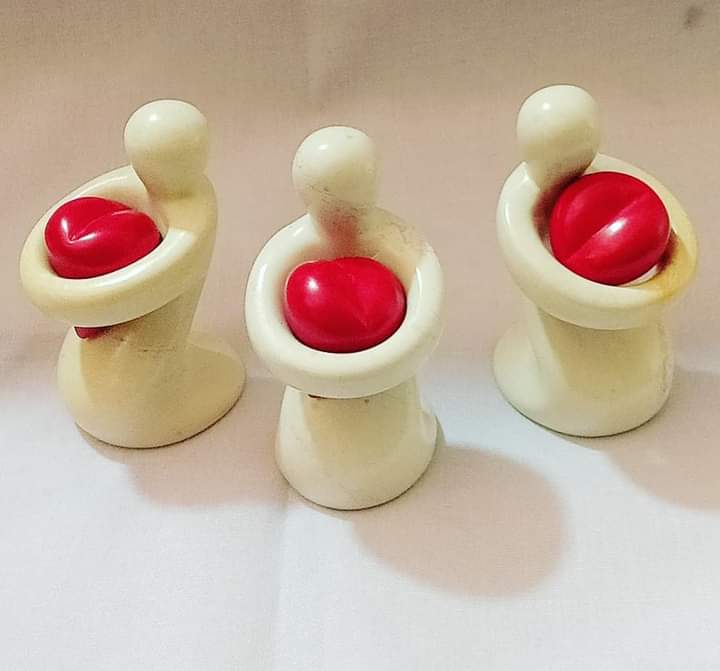 Soapstone Heart Hugging Figurines