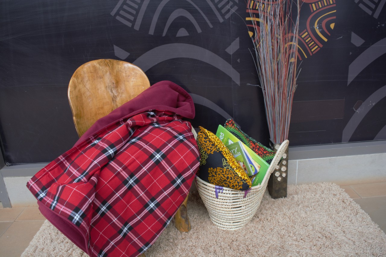 Fleece Lined Maasai Blanket Throw