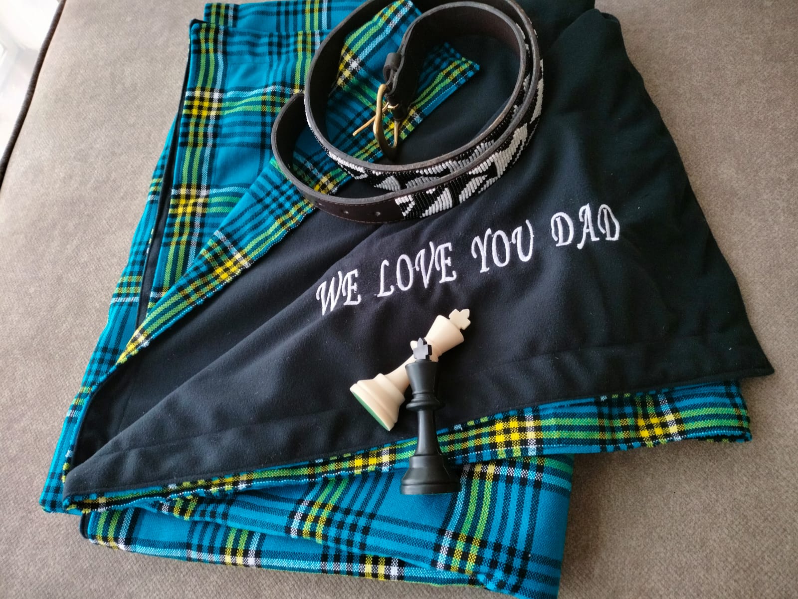 Maasai blanket with Message