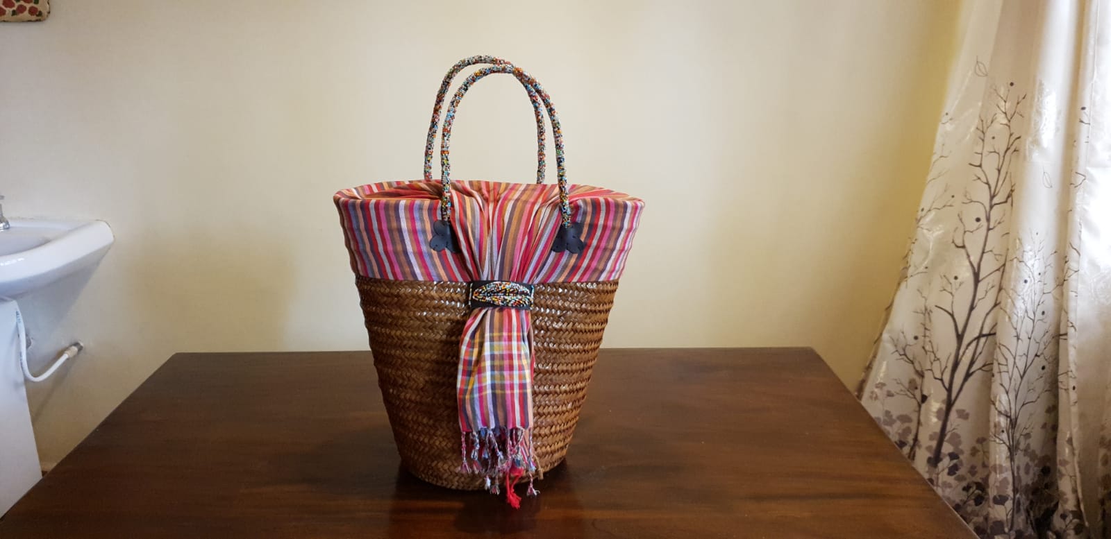 Pink Kikoy Basket