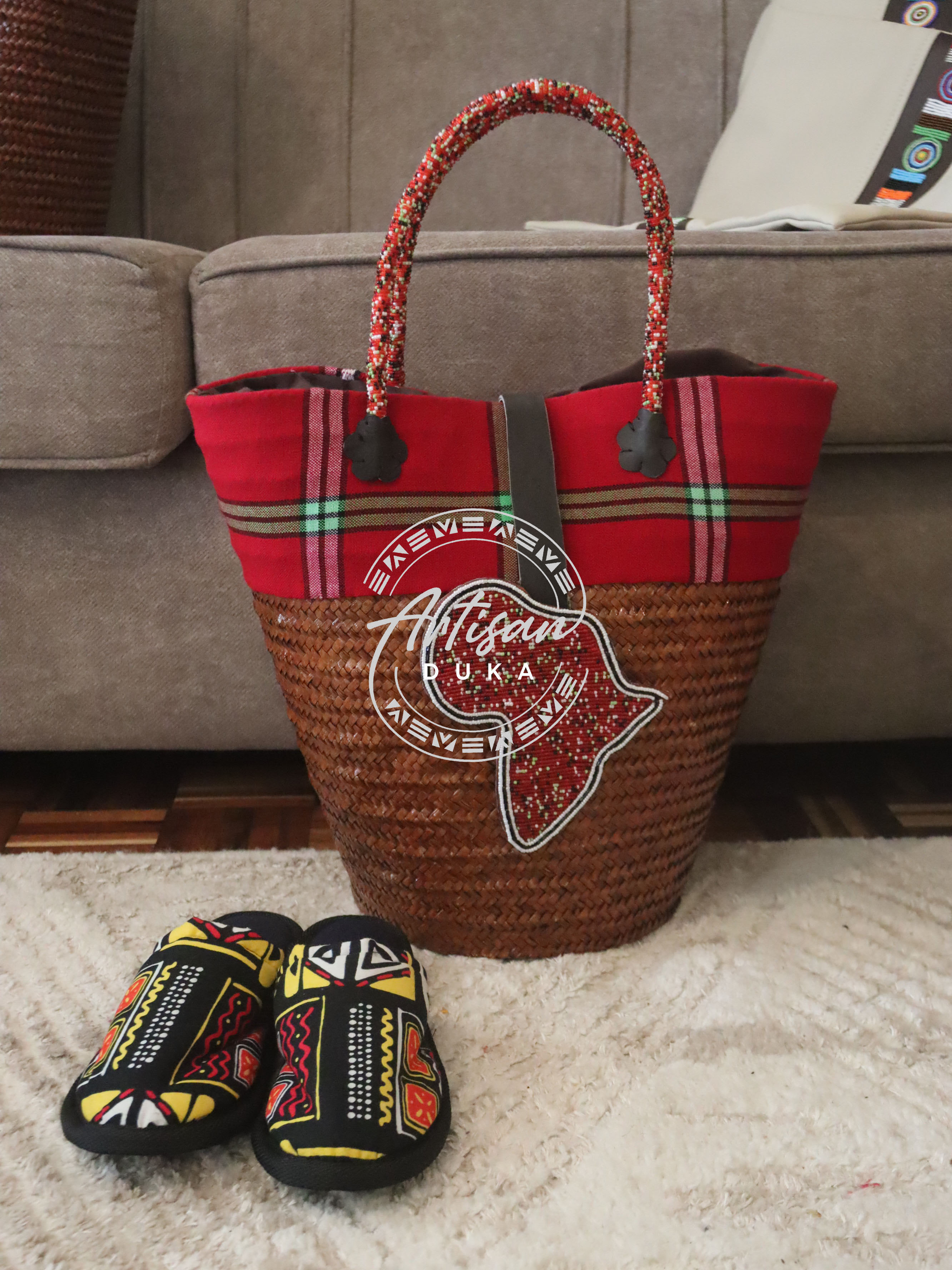 Kikoy basket, Sisal basket, Kenyan kikoy basket, Kenyan basket