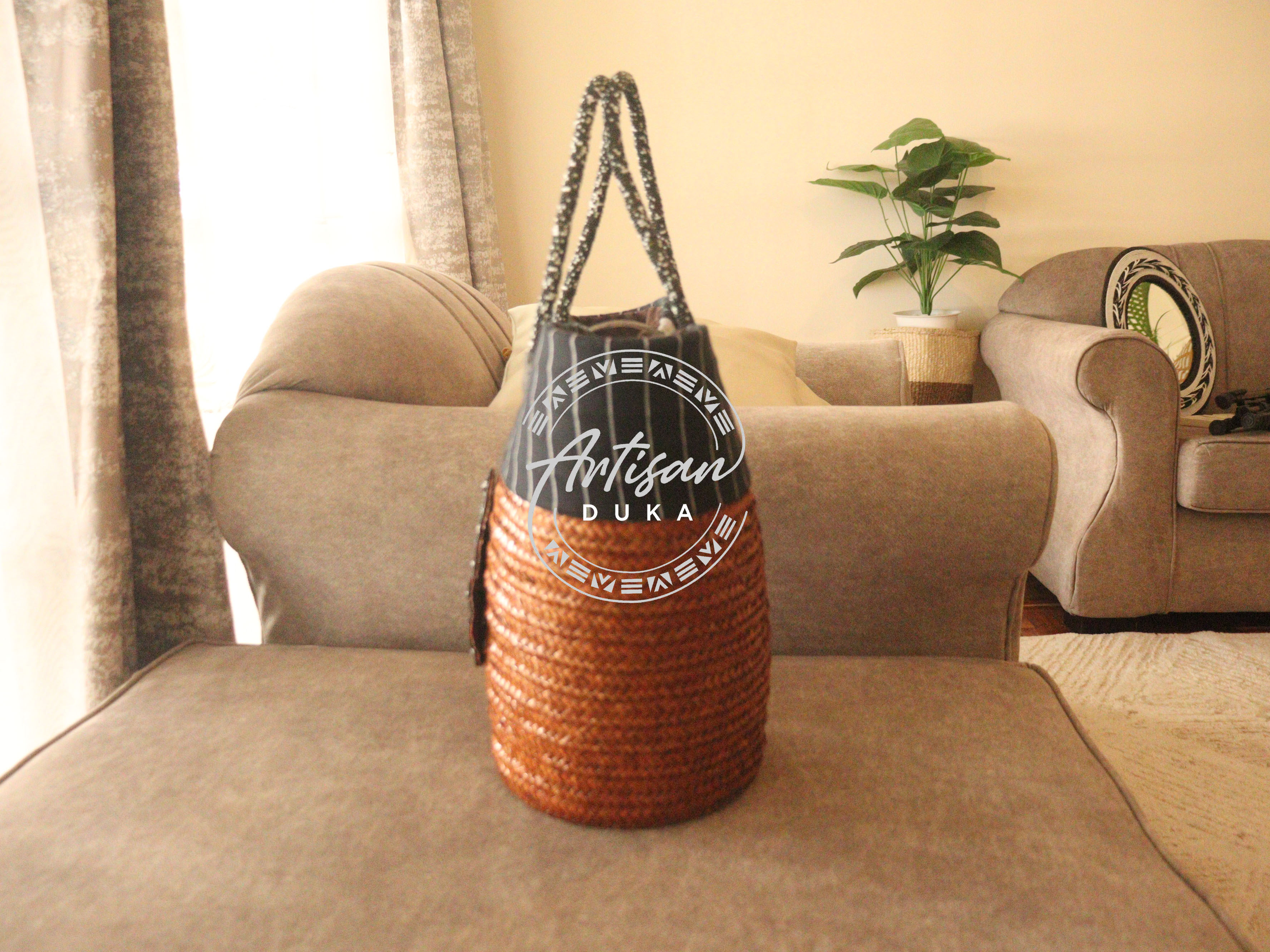 Kikoy basket, Sisal basket, Kenyan kikoy basket, Kenyan basket