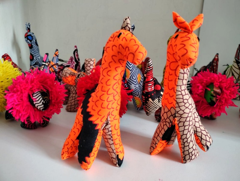 Orange Giraffe soft toys