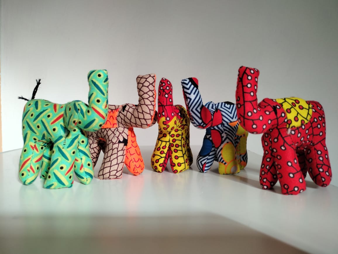 Elephant Kitenge soft toys