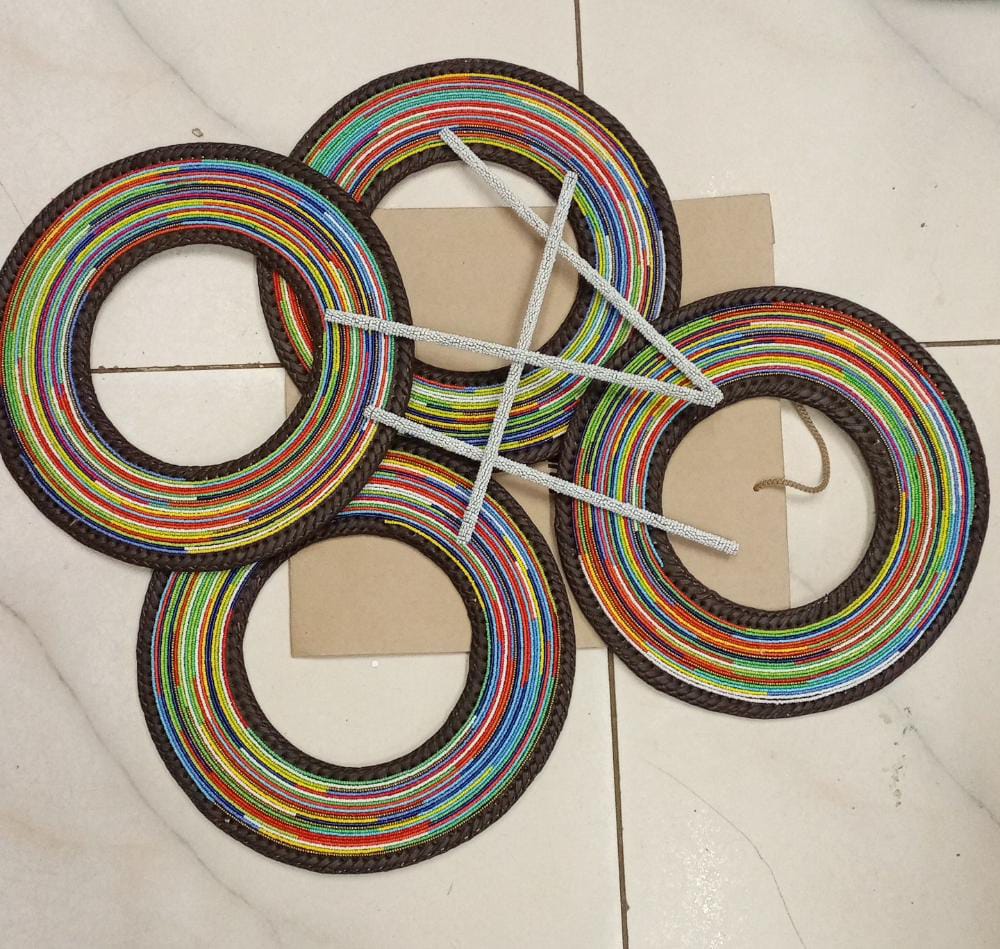 African Beaded Curtain Tie-backs