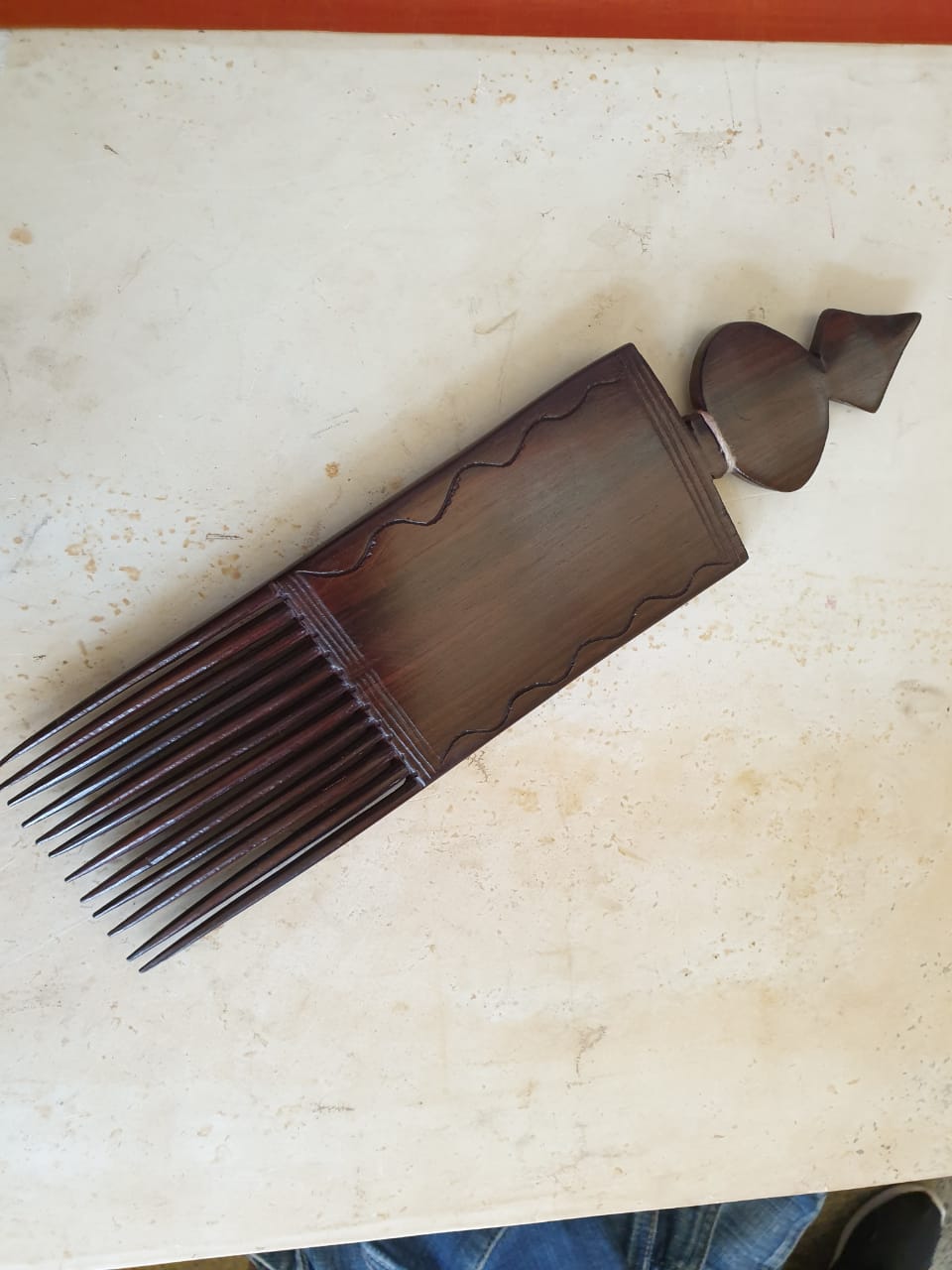 African Ebony wood comb, wooden comb, comb