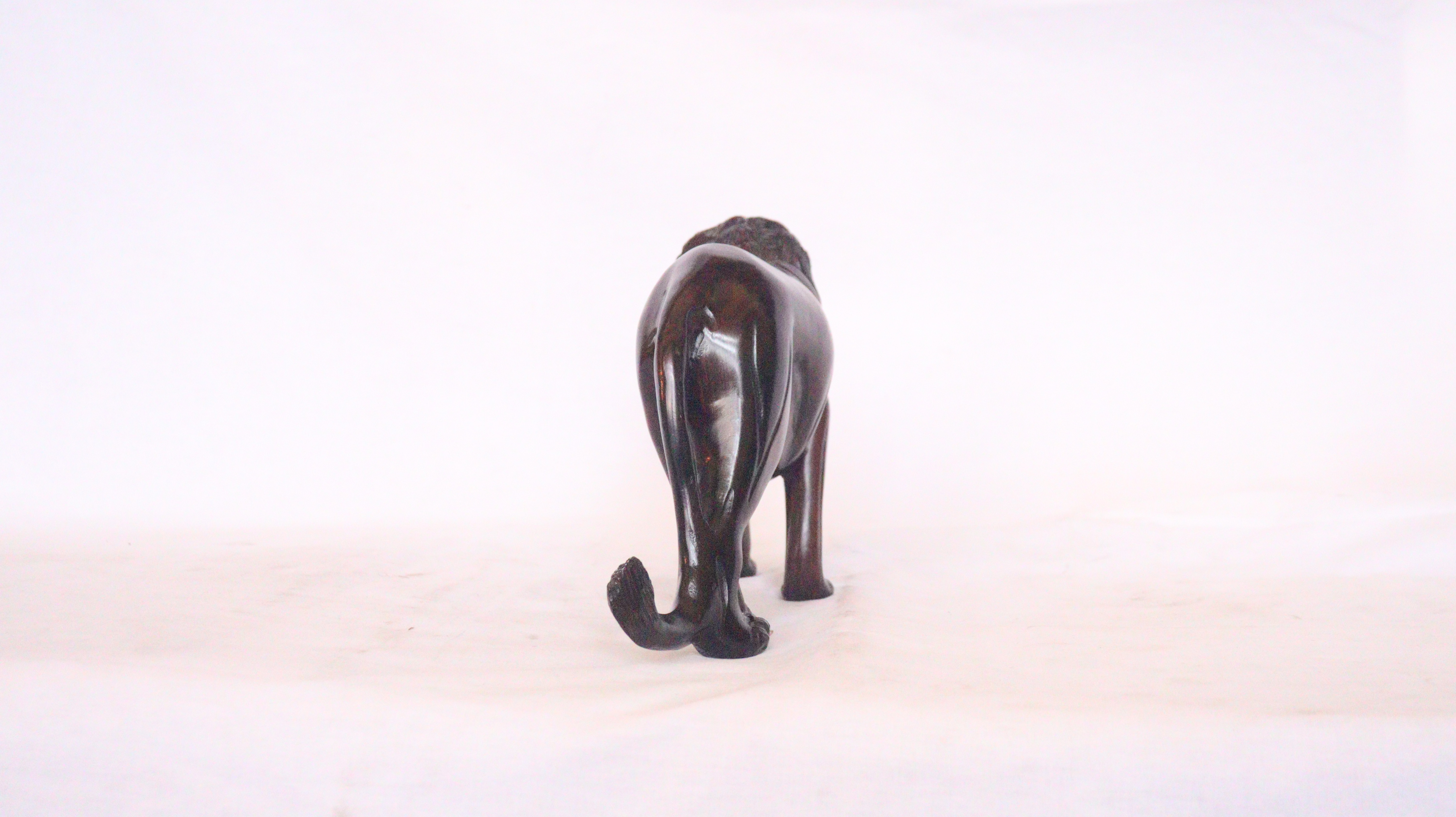 Medium Sized Lion, Kenyan Lion, African lion, Wooden lion Antique