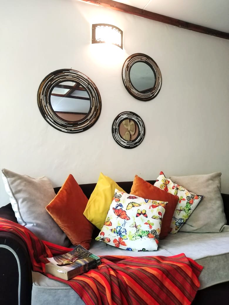 Earth Tone Maasai Beaded Mirrors (Set of 3)