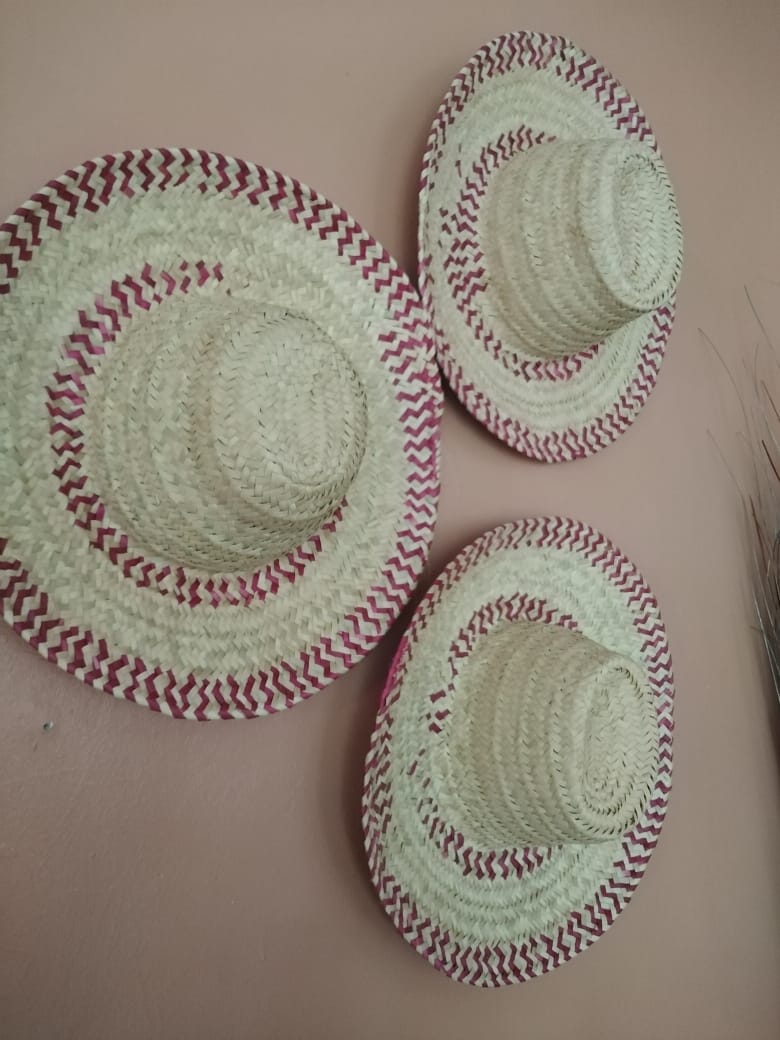 Straw Hats Wall Decor  (set of 3), Straw hats, hats