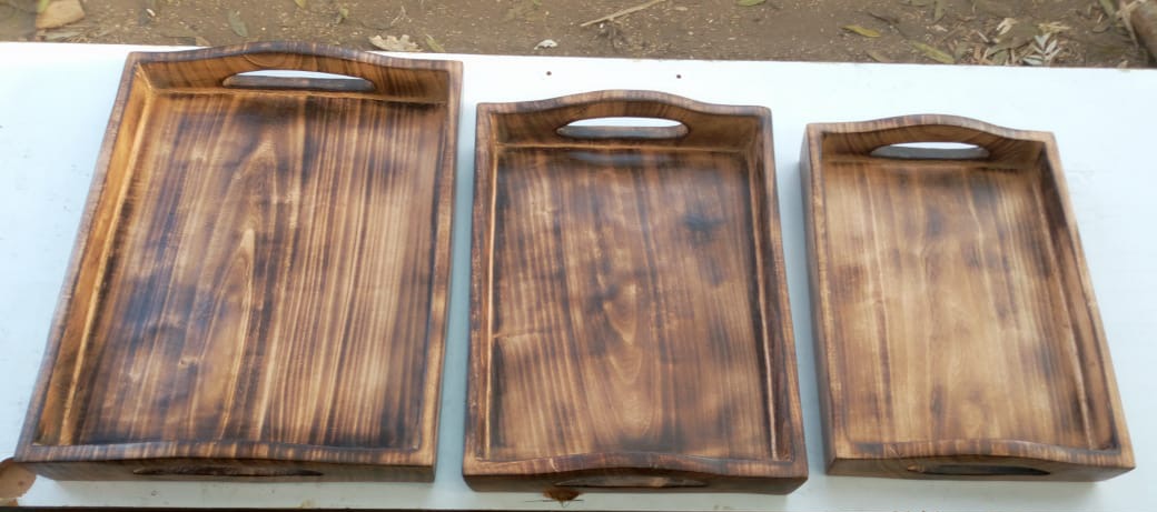 Wooden Trays (set of 3), Trays, Wooden trays