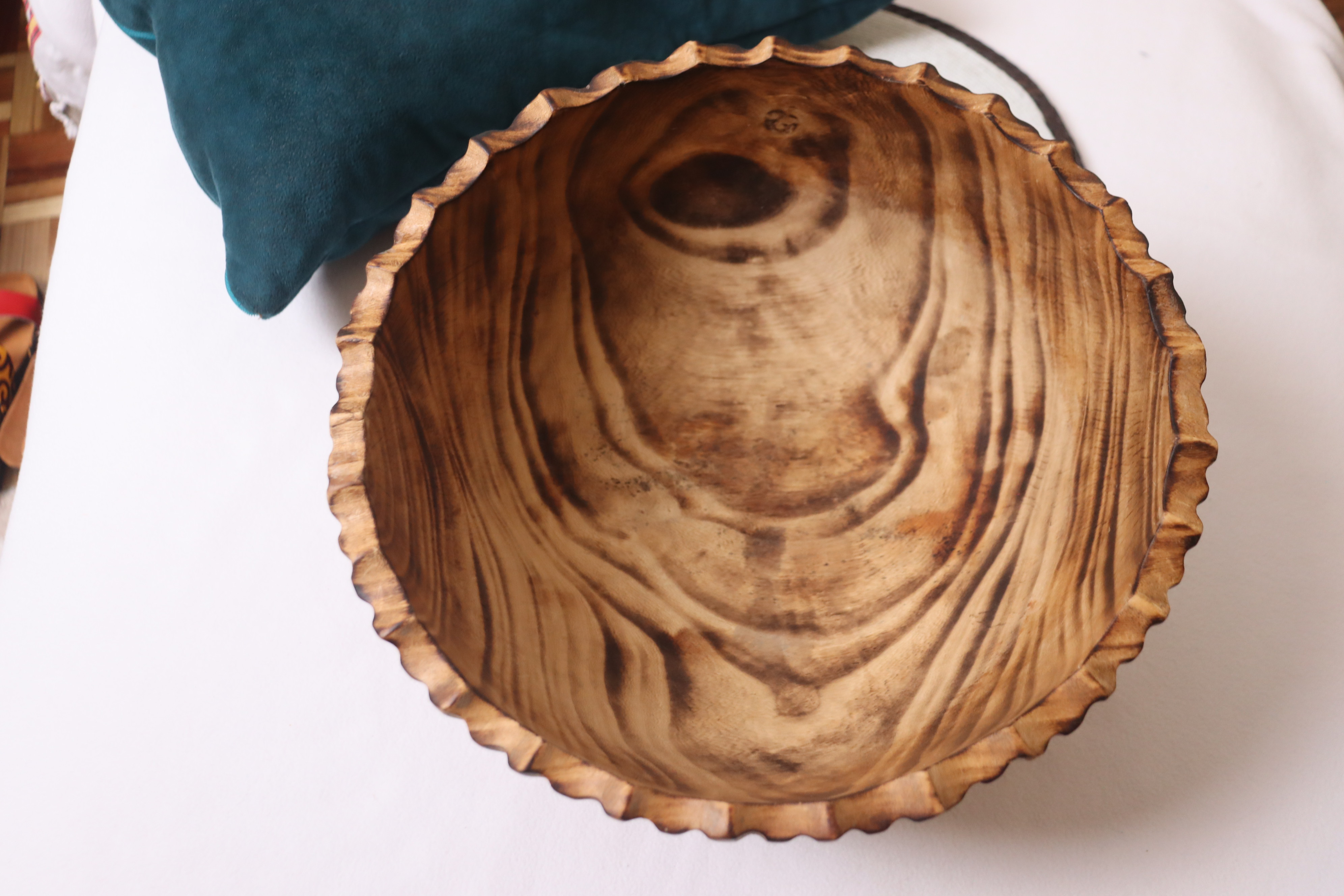 Curvy wooden bowl, Wooden bowl, Bowl