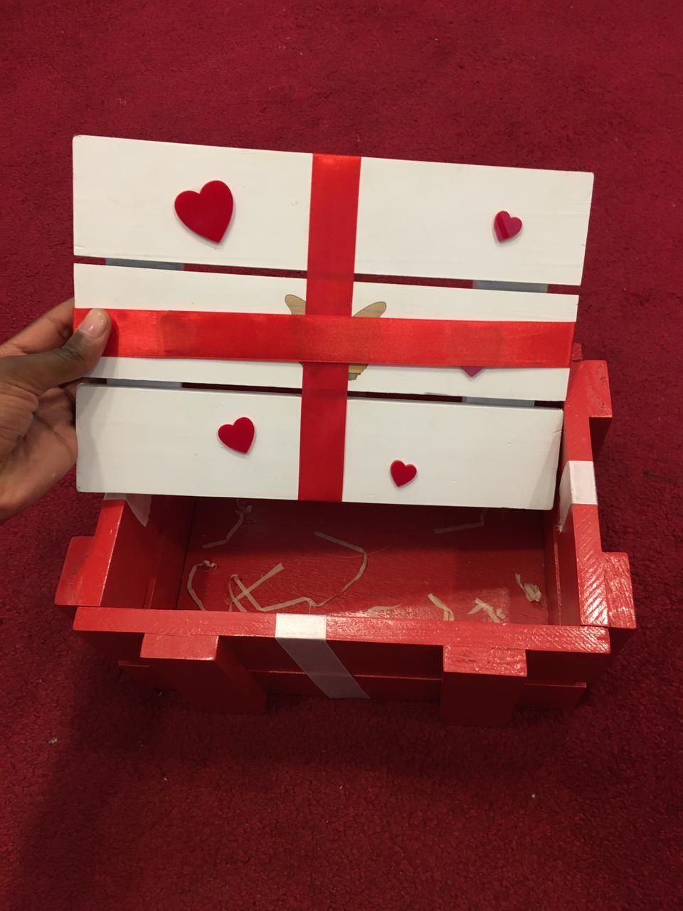 Medium Wooden Crate Gift Box, Gift Box, Wooden gift box