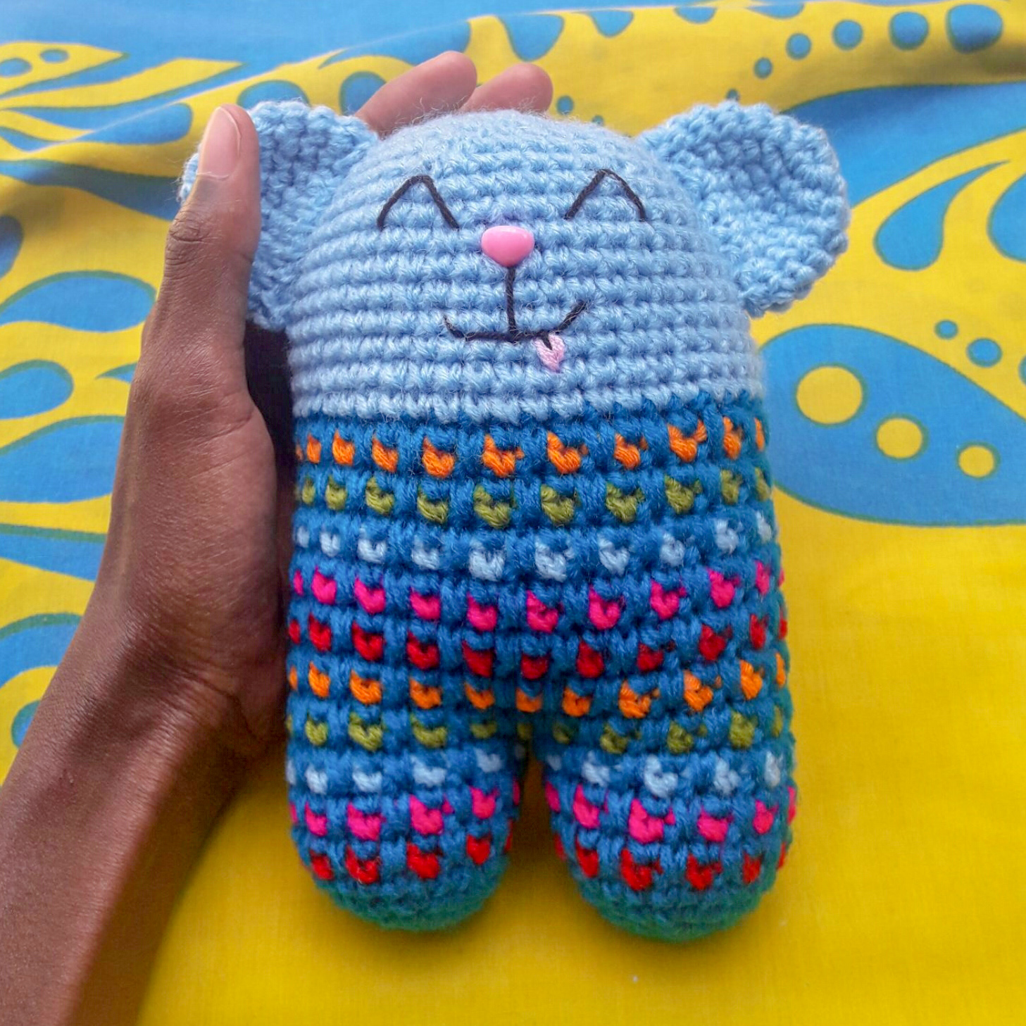 Morine's Shop - Bear hybrid doll, Blue Doll