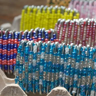 Safety Pin Bracelet with Beads