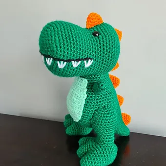 Crocheted Dinosaur Toy, Crochet Toy, Dinosaur Toy