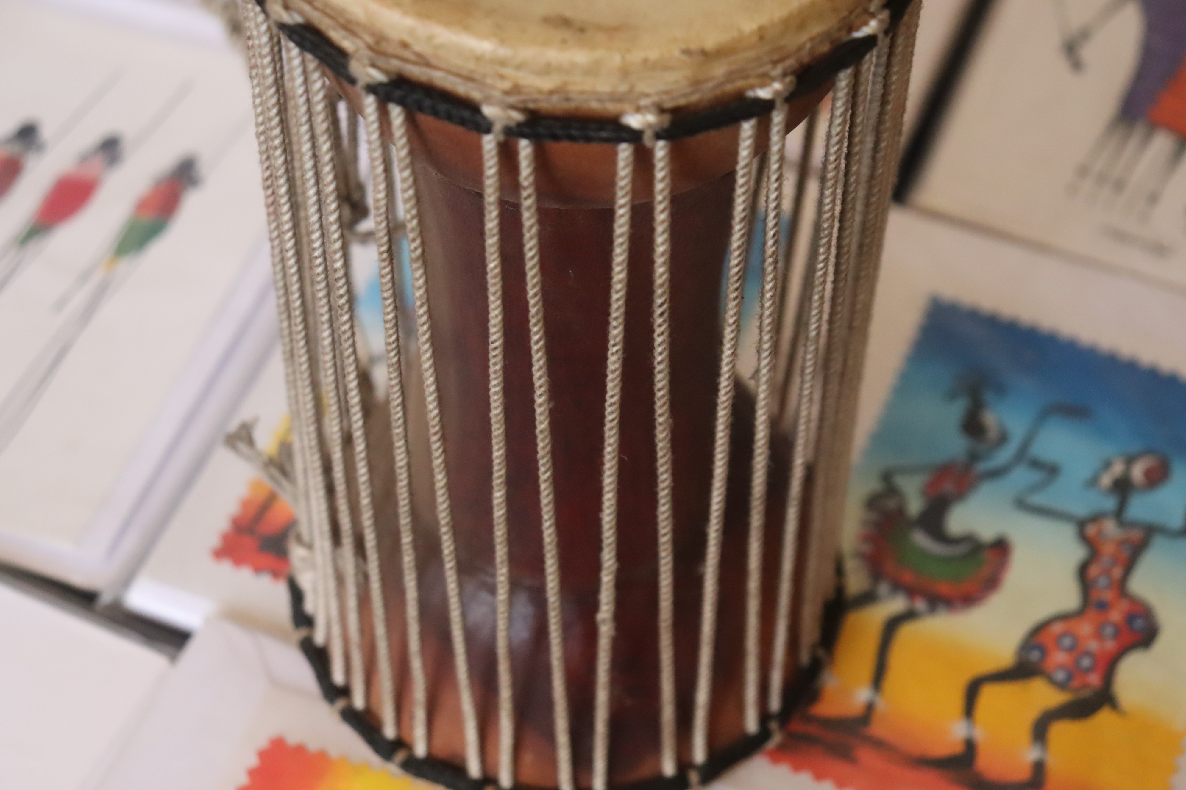 African handcrafted traditional drum