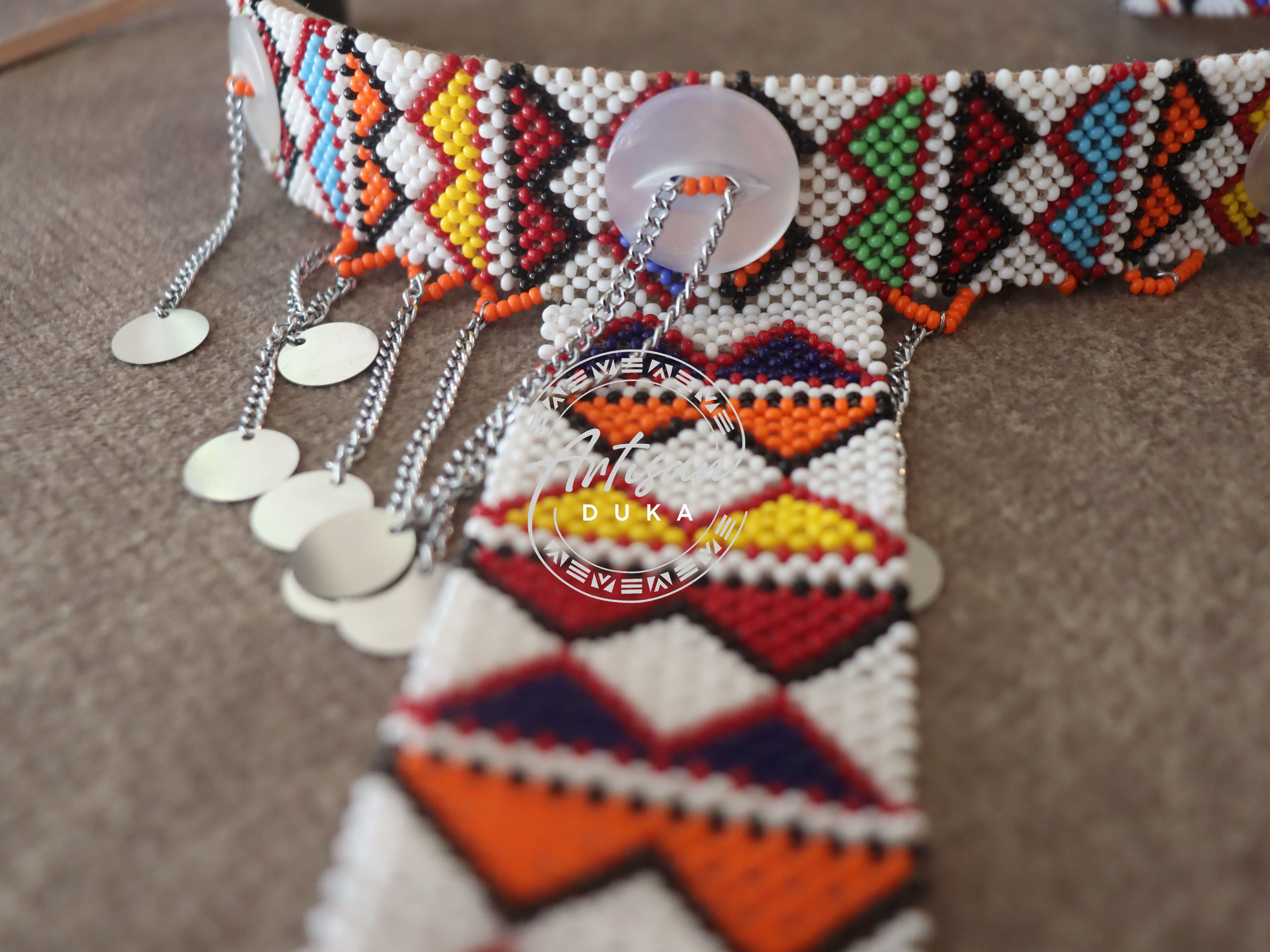 Geometric Maasai Tribal Chocker Waterfall Necklace