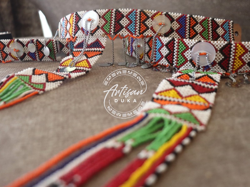 Geometric Maasai Tribal Chocker Waterfall Necklace