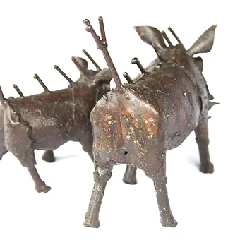 Recycled Metal Warthog Sculpture