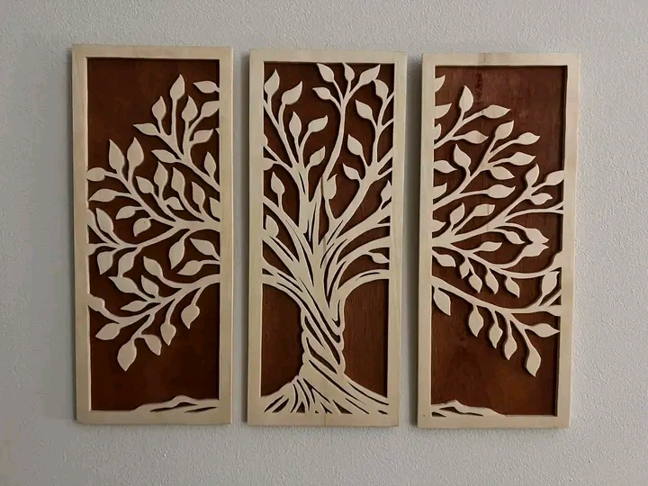 Split Tree Wooden Art, Wooden art