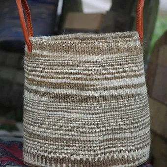 Slim Line Patterned Kiondo (brown and beige)