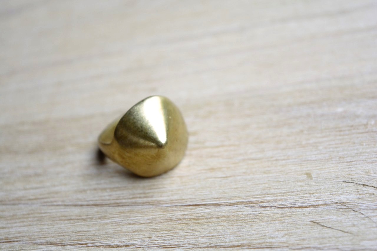 Pointed Circle Ring Hammered