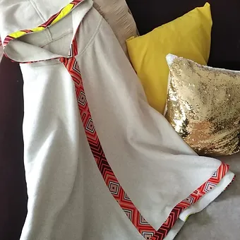 Ankara Trimmed Ponchos