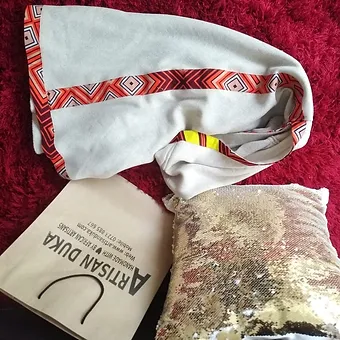 Ankara Trimmed Ponchos