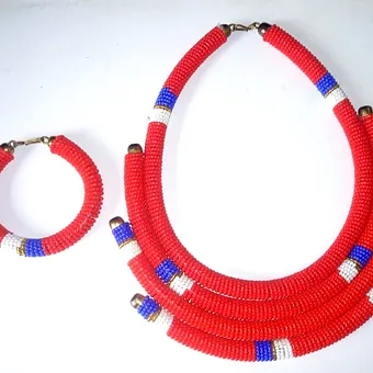 Maasai Choker with matching bracelet