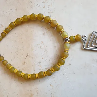 Yellow Water Stone Necklace