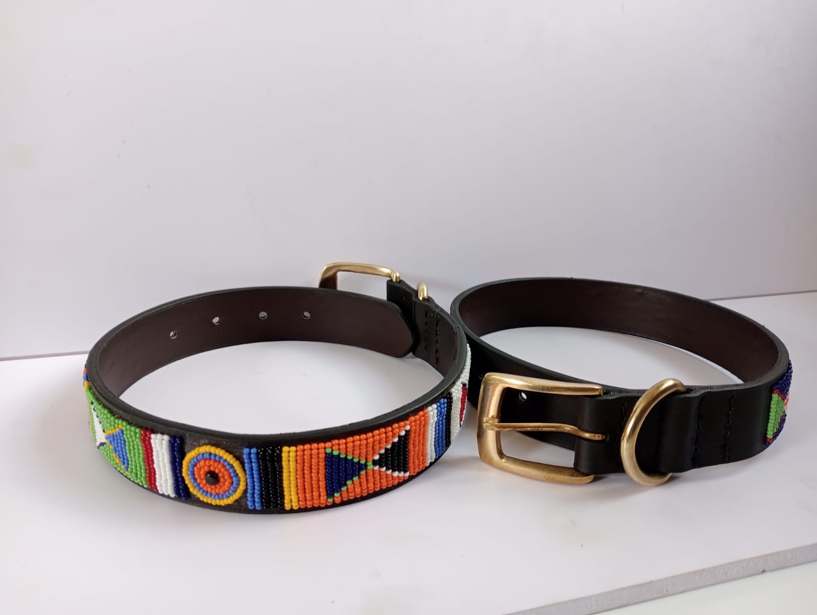 Handcrafted beaded dog collars, Maasai beaded dog collars