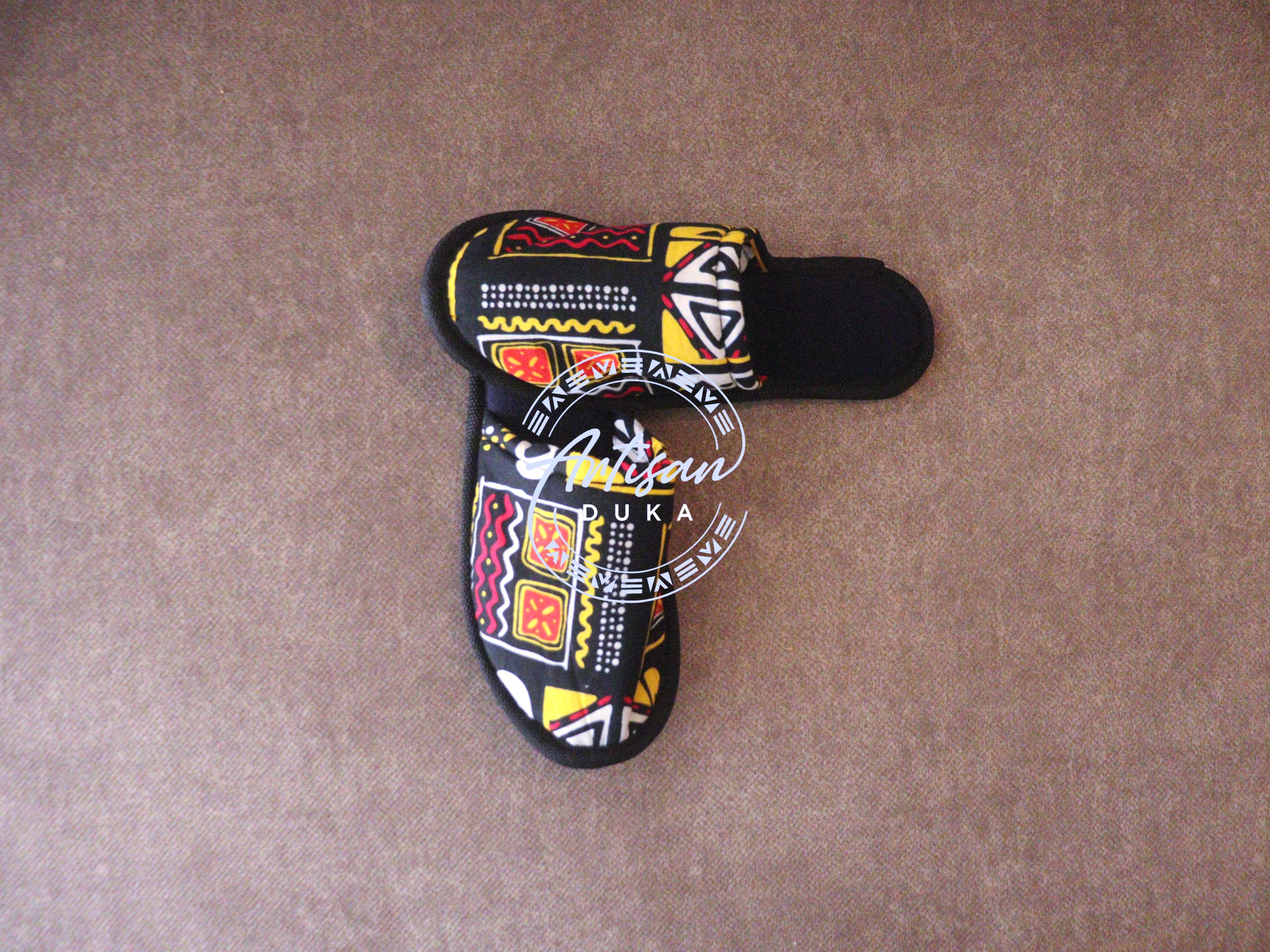 Ankara slippers, Kenyan ankara slippers, Kenyan slippers, African slippers